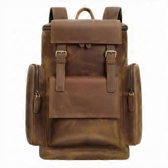 Canvas Backpack with Leather Straps Long-Lasting Bag Adjustable for Travelers
