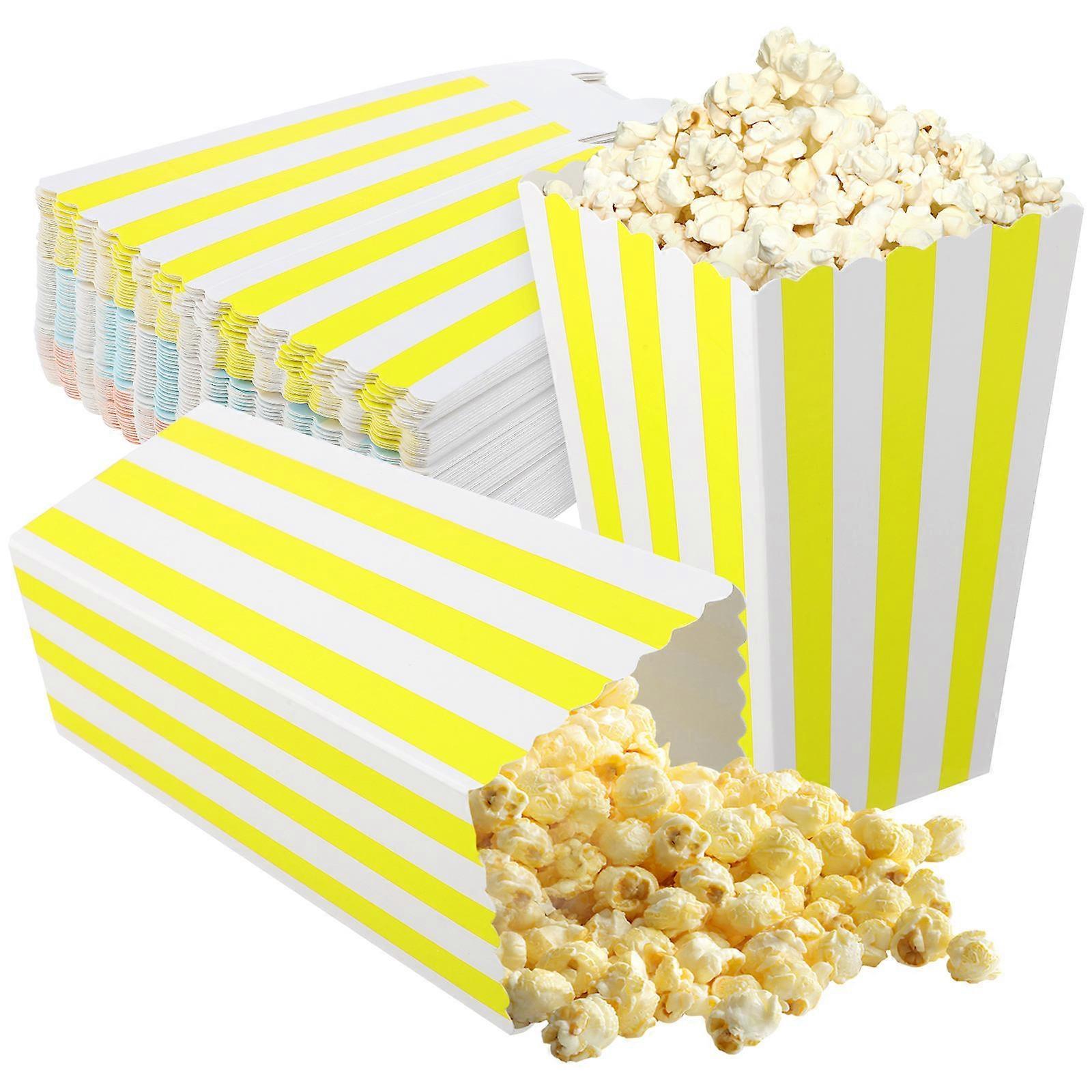 Popcorn Boxes Paper Snack Boxes compatible with Storage Use 120Pcs Assorted Color