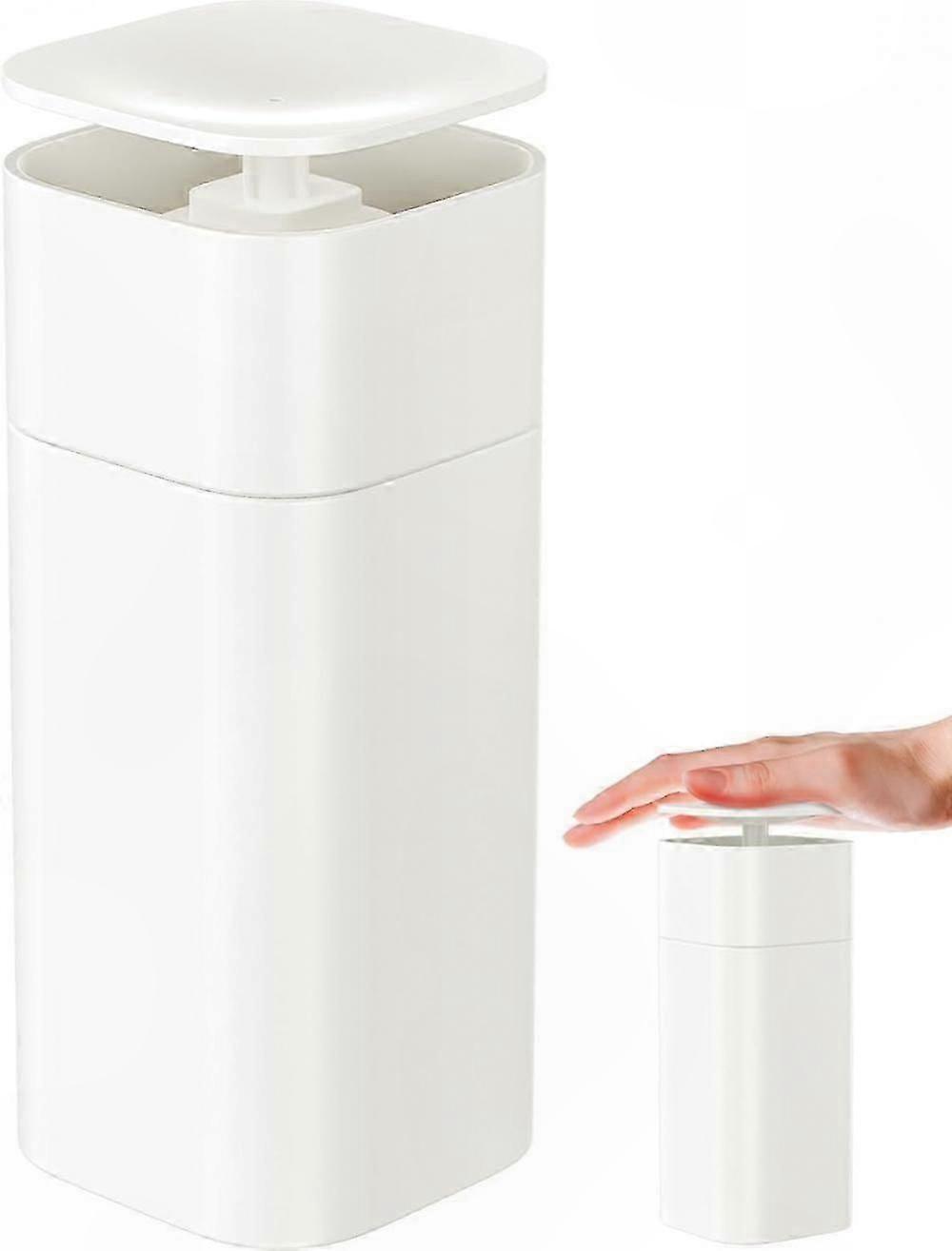 Nail Polish and Makeup Remover Push Down Empty Pump Dispenser Bottle, White