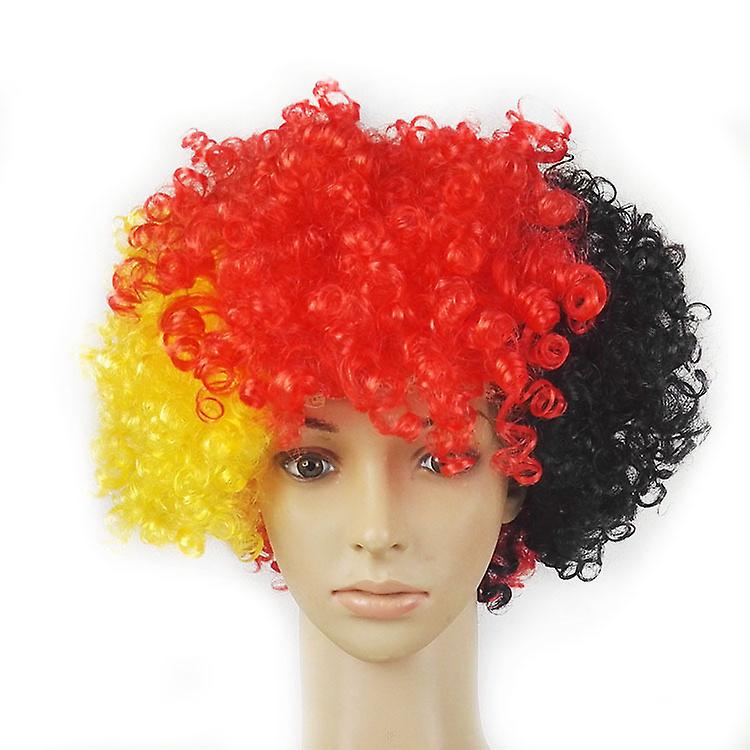 Country Wigs 2022 World Cup Football Fan Supplies Qatar World Cup Wig Cheerleading Fans
