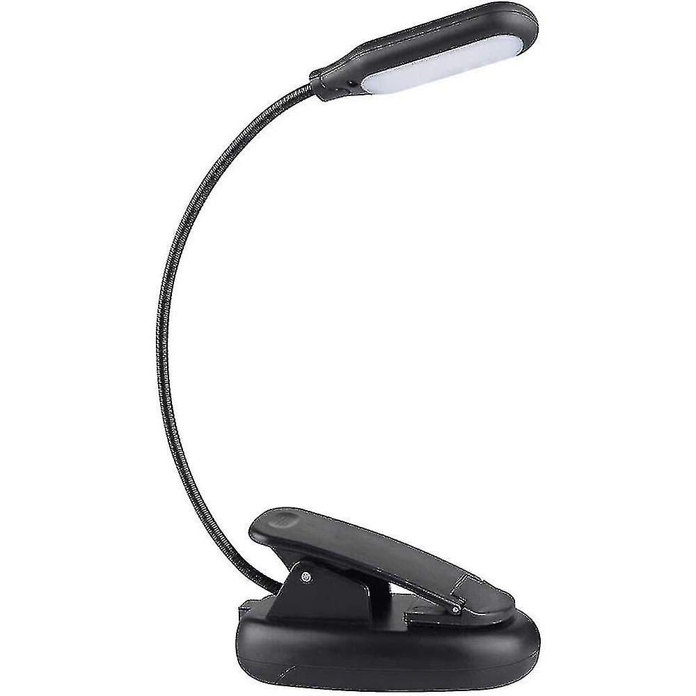 10 Led Reading Light Clip On Book, Eye Caring Book Light, 3 Colours & 3 Brightness, Long Lasting To 60 Hrs