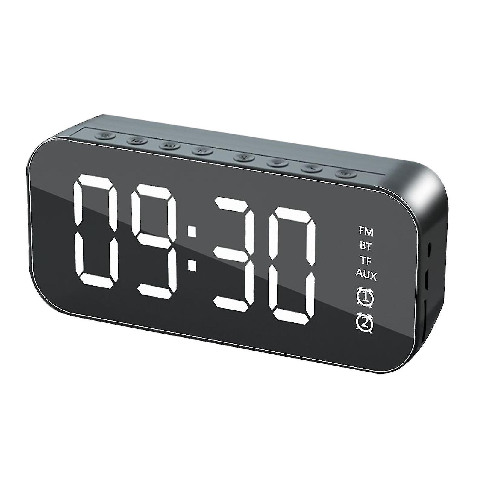 A18 Rectangular Subwoofer Mirror Wireless Bluetooth Alarm Clock Speaker
