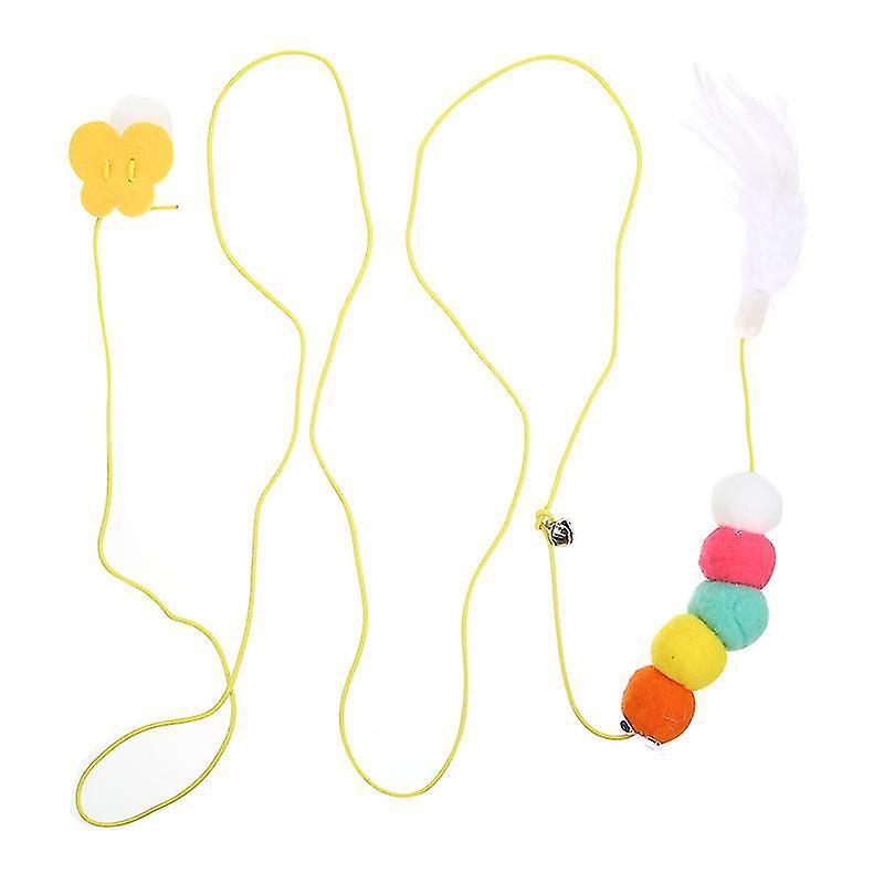 200X2.5x2cm Assorted Color Swing Sets & Playsets Sucker Cat Teaser Toy Elastic Hanging Cat Flirting