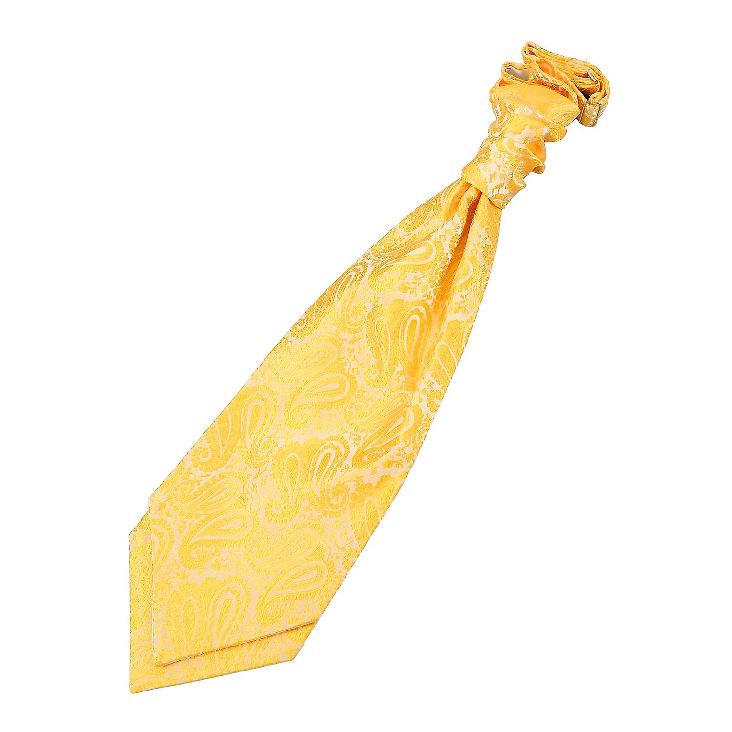 Gold Paisley Pre-Tied Wedding Cravat