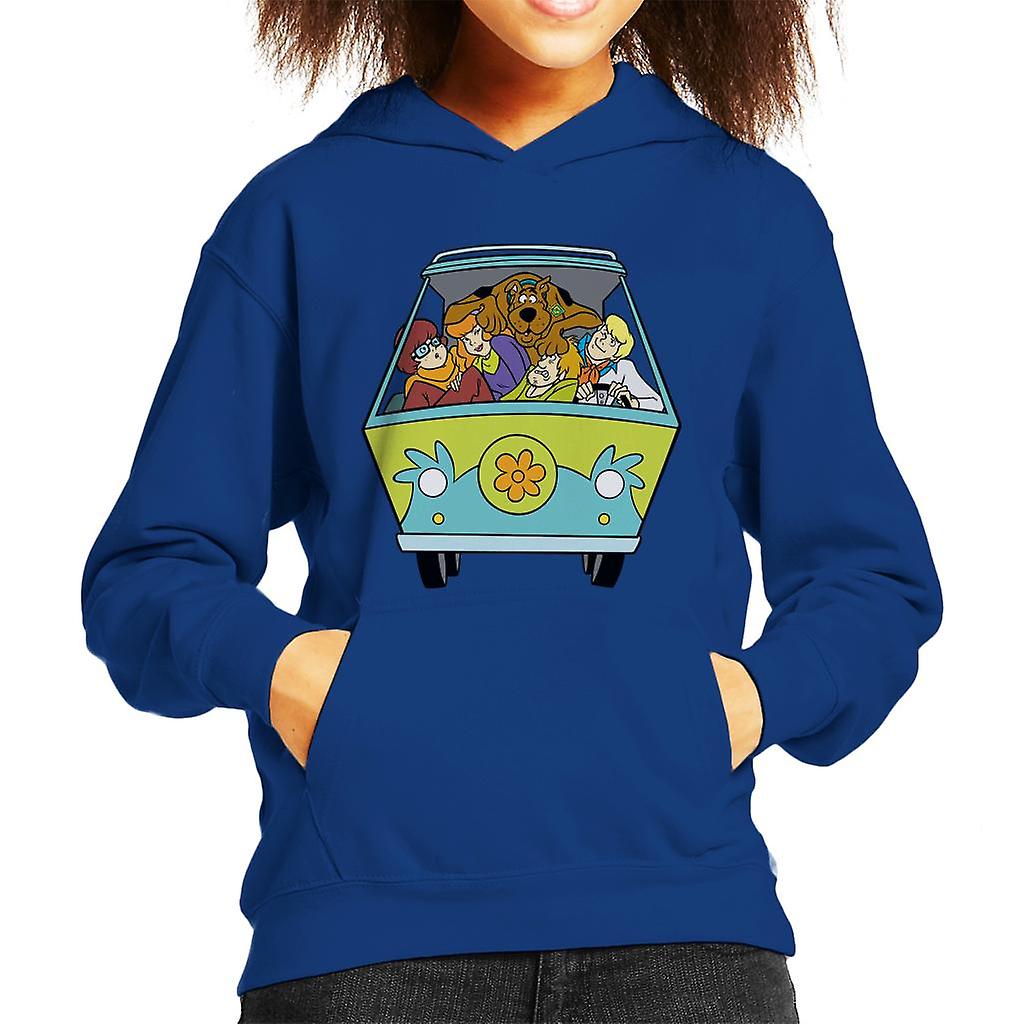 Scooby Doo Characters In The Mystery Machine Kid's Hooded Sweatshirt
