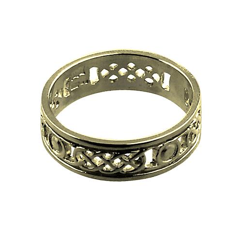 18ct Gold 6mm pierced Celtic Wedding Ring Size Z