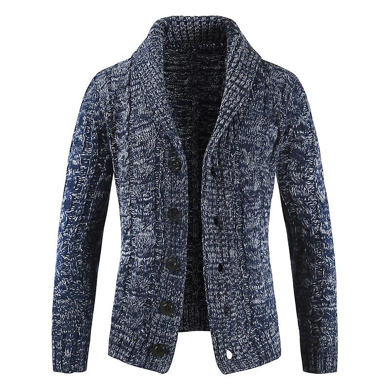 جديد الرجال سترة كارديجان مع طية صدر السترة أزياء النمط البريطاني Retr