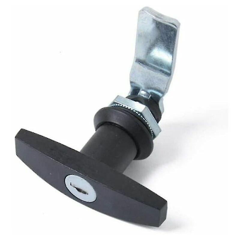 T-handle Lock With Key,aluminum Alloy Trailer Door Latch T-handle Lock Universal T-handle Lock Compatible Trailers Campers,black Cisea