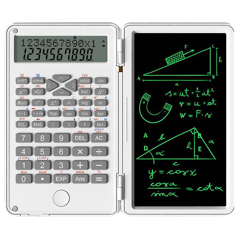 Calculator Clamshell Design Double Line Display Smart Writing One Click Delete LCD Screen Calculator