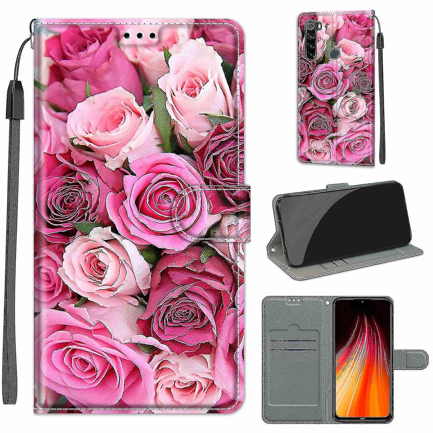 Compatible With Redmi Note 8 Light Pink Rose Mobile Case