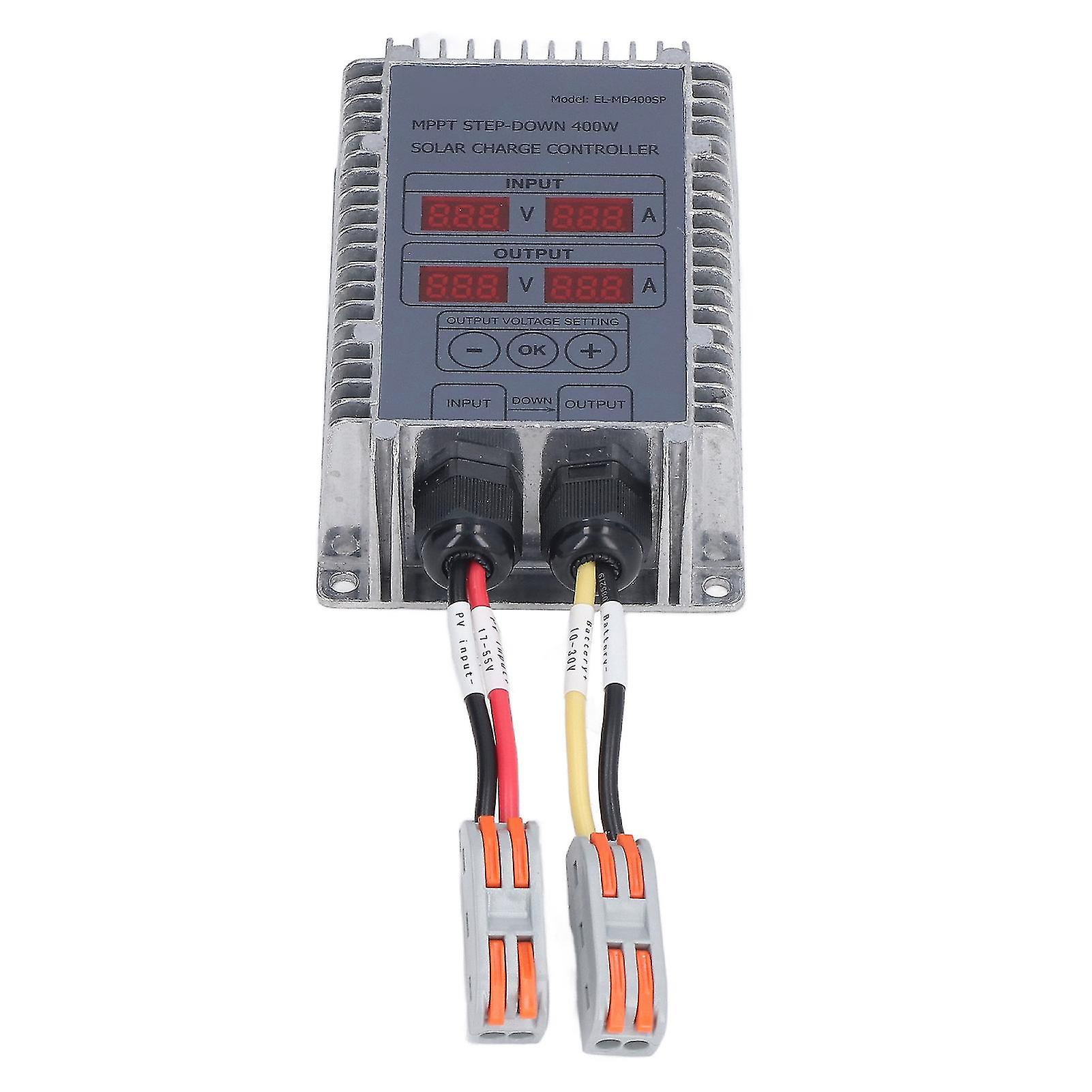 Solar Charge Controller MPPT Buck Charging 10‑30V Adjustable Control for Battery 400W 