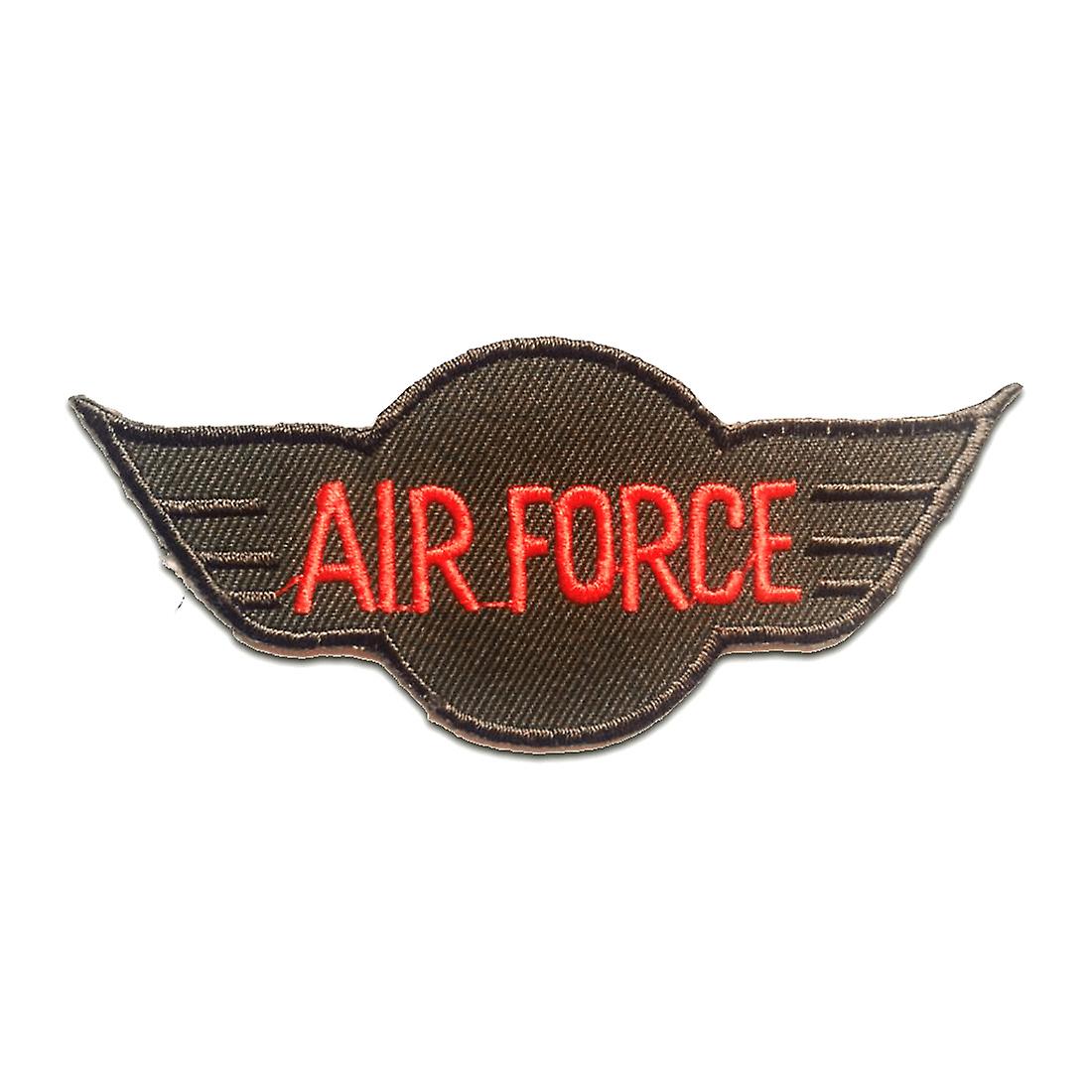 Patch / iron-on patch - AIR FORCE Army - red - 10 x 4.4 cm - Appliqué patch