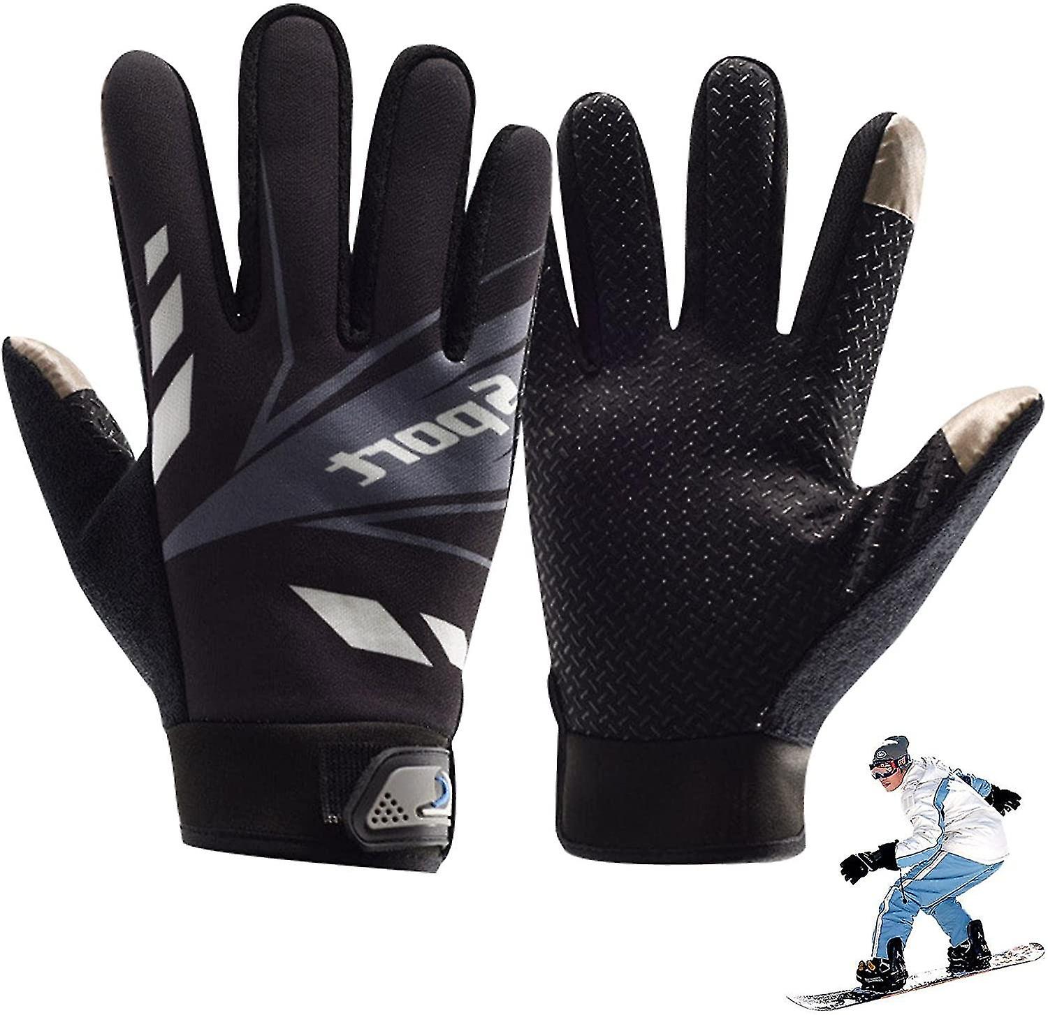 Riding Gloves | Windproof Biking Gloves For Men | Touch-screen Winter Thermal Gloves Running Cycling