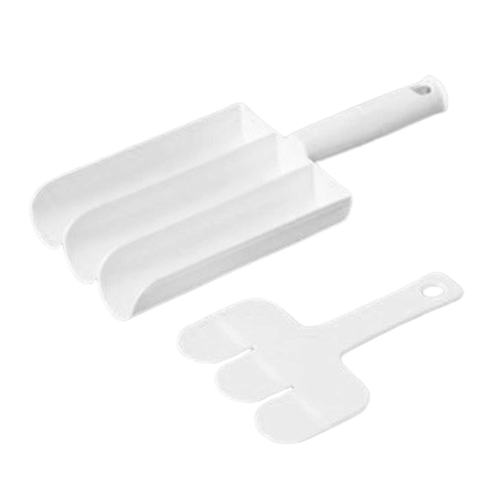 Plastic Kitchen Triple Meatball Maker Rice Balls Mold Meat Baller Spoon Scraper