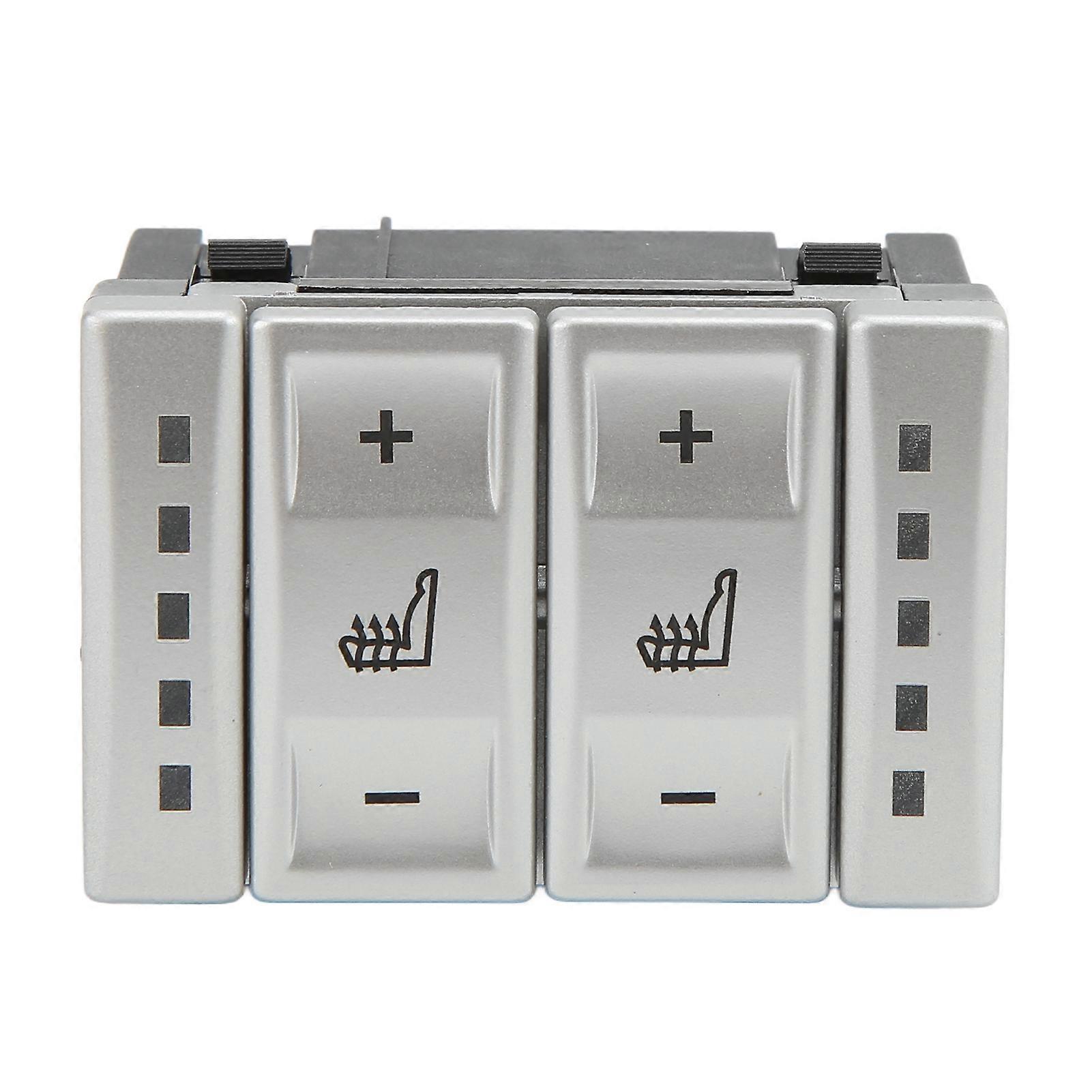 Car Seat Heating Button Switch Silver BS7T19K314AB ABS Replacement for Ford Galaxy