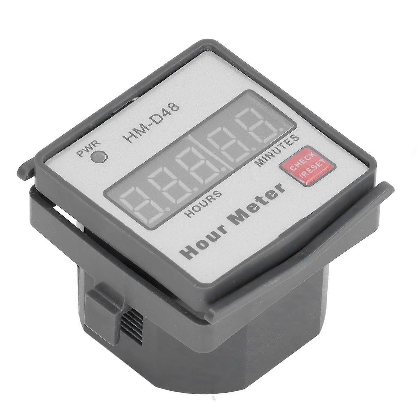 Hour Meter Digital Display Timer ABS Gauge 0‑999.99 Hours Timing Tool AC 220‑240V 