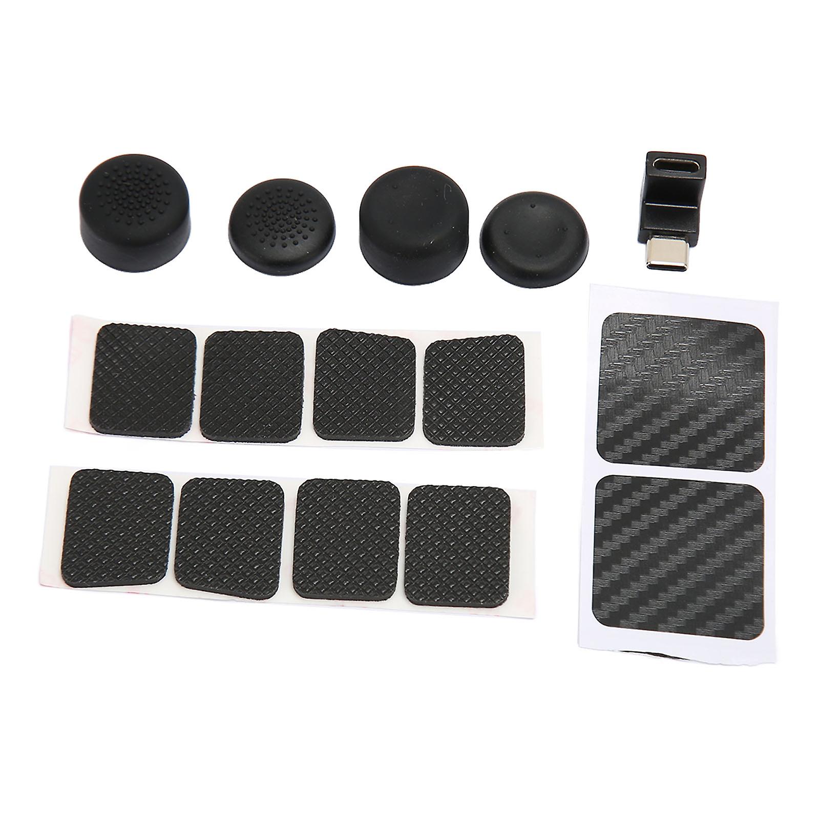 Back Button Enhancement Set Silicone Thumb Grip Caps for Steam Deck, Touchpad Protect Skin with 90 Degree USB C Adapter Accessories
