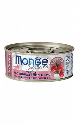 Monge Supreme Ster. Tun, ris og blåbær - Cat Can 80gr