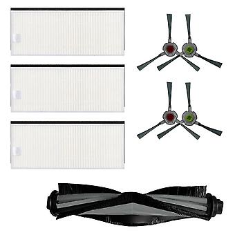 För Ecovacs DEEBOT Buddy Pack U2 Robotfilter, huvudborste och sidoborstar för hårda golvmattor Tillbehör för rengöring av husdjurshår ~ 30172