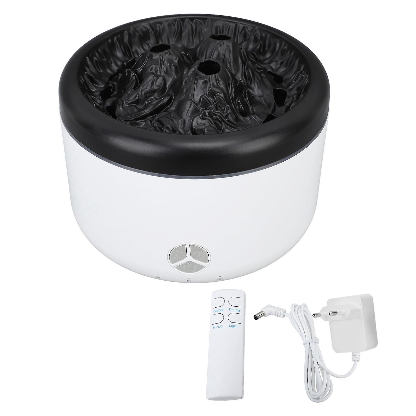 Flame Essential Oil Diffuser 500ml Aroma Diffuser Aromatherapy Diffuser Mist Humidifier with Remote Control for Home Office 100240V White