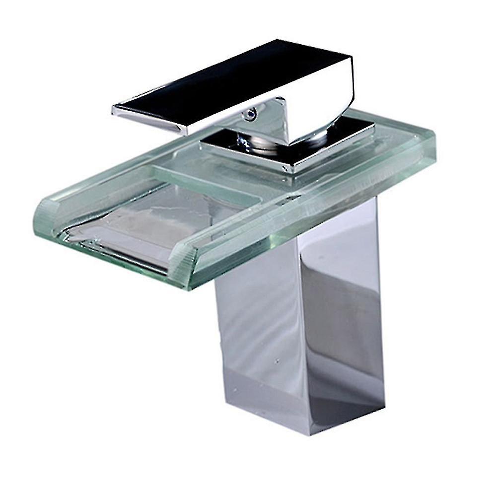 Copper LED Waterfall Glass Faucet with Temperature Control