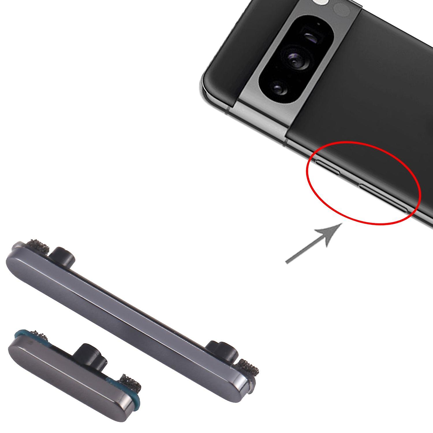 For Google Pixel 8 Pro Power and Volume Button Button Spare Part Black