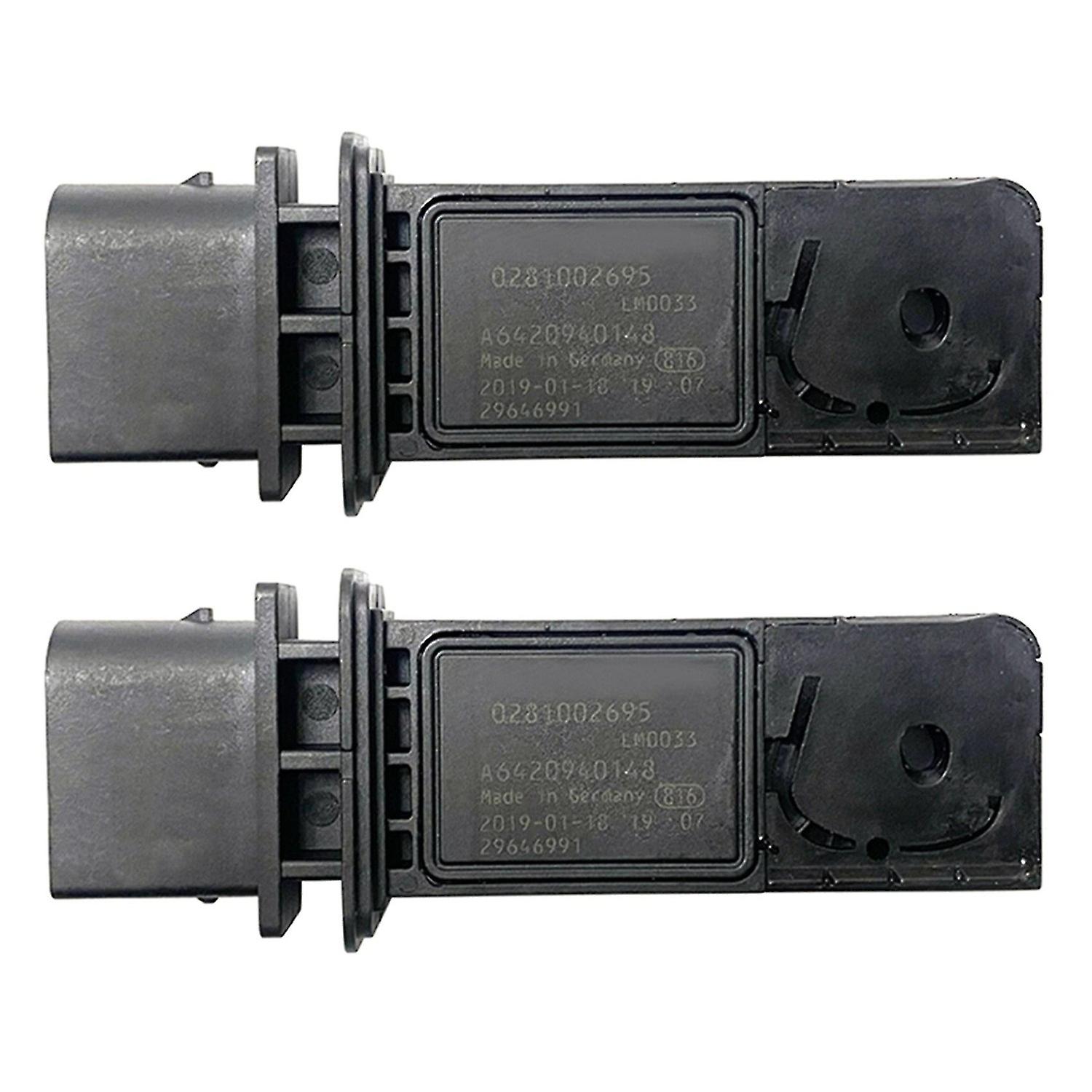 2x Car Flow Meter Sensor Maf Mass Sensor 0281002695 A6420940148