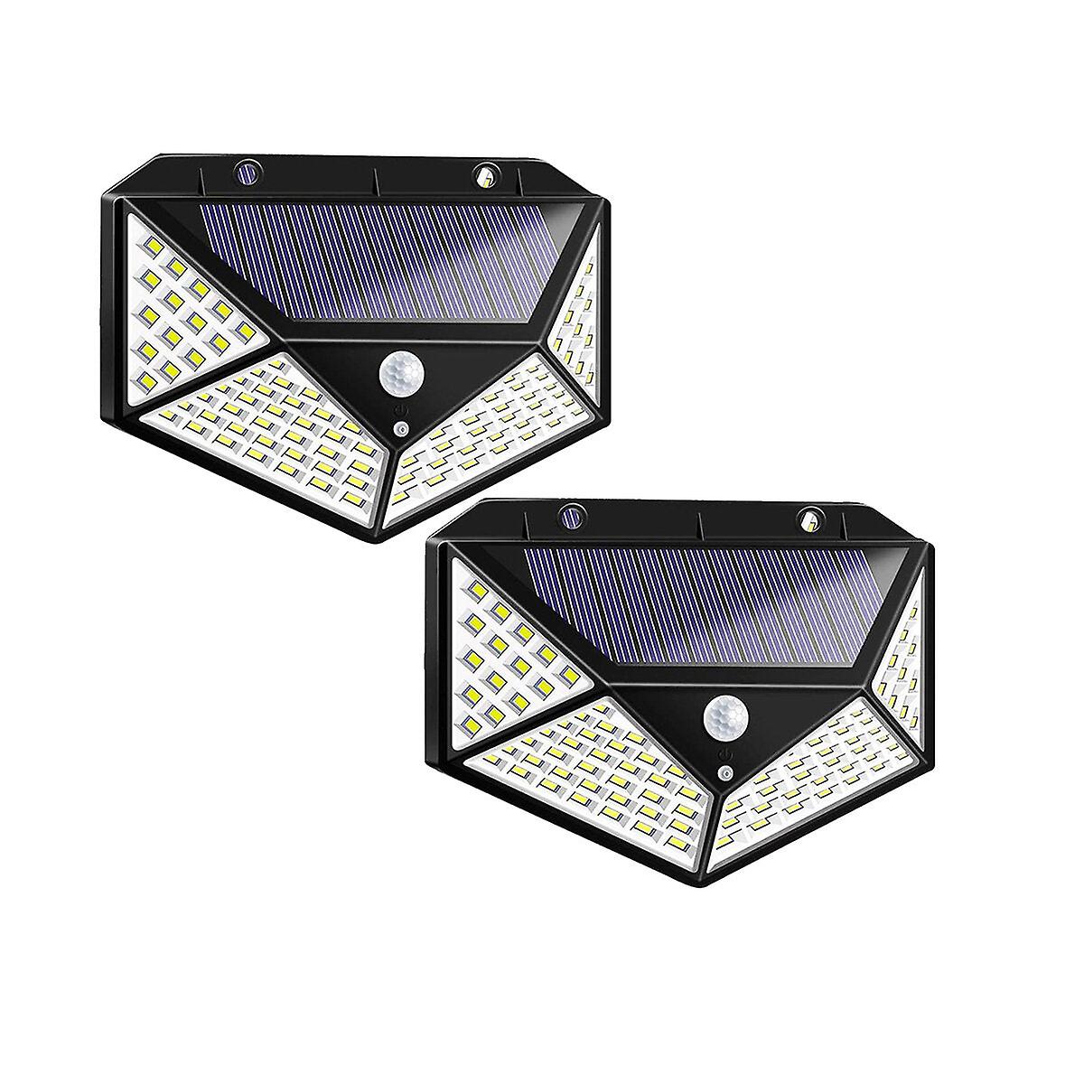 2/3/4Pcs 100led Solar Light Wireless Motion Sensor Waterproof Security Outdoor Garden Wall Lamp