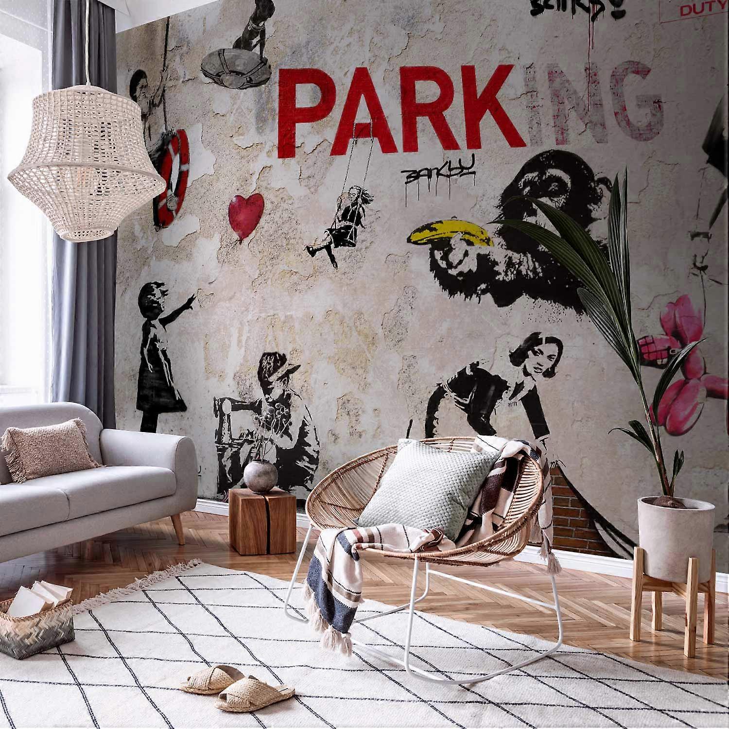 Self-adhesive Wall Mural - [Banksy] Graffiti Collage