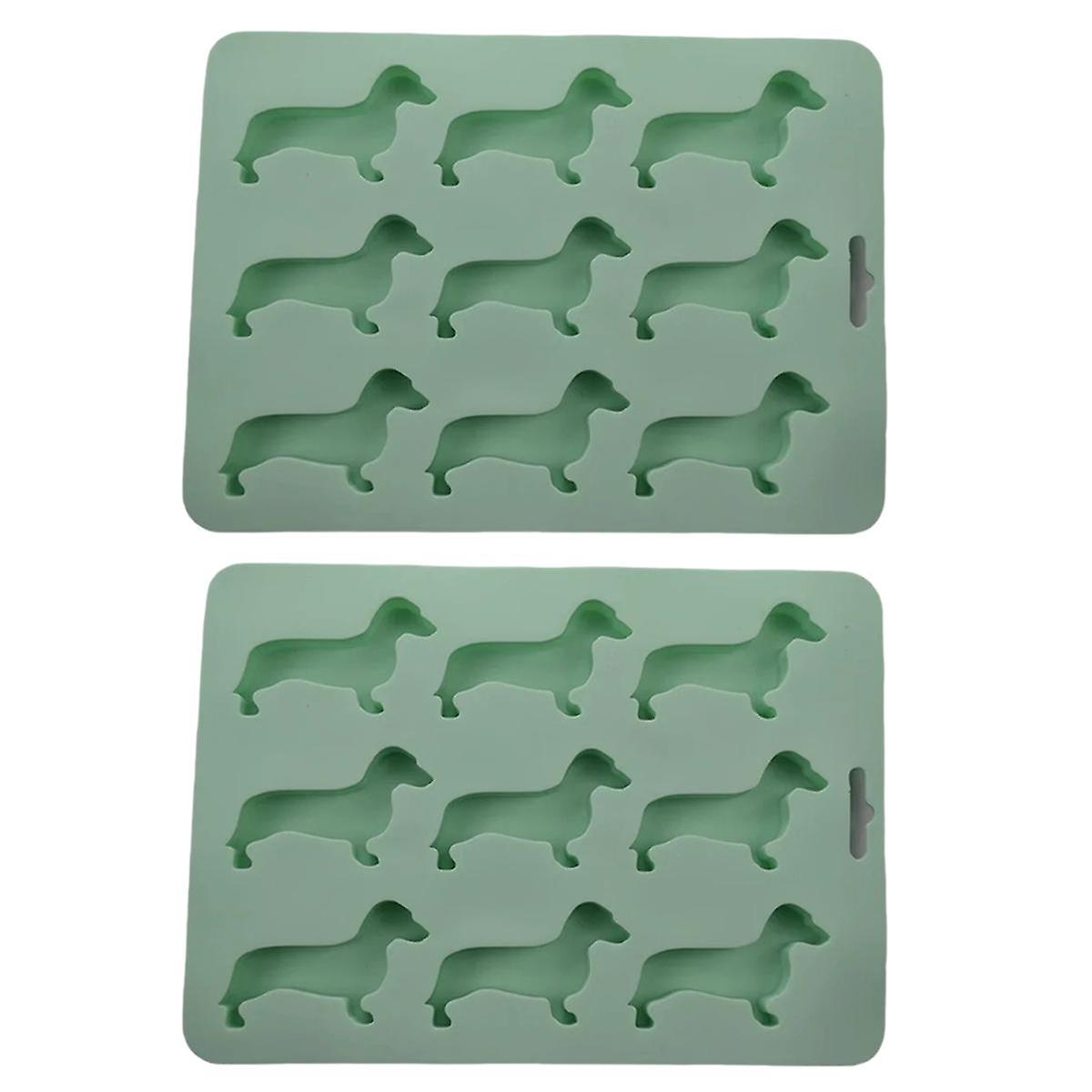 Dachshund Shaped Silicone Ice Piece Mold Tray, Suitable for Beverage Ice Making,Candy Cookie,,Cupcake Decoration C