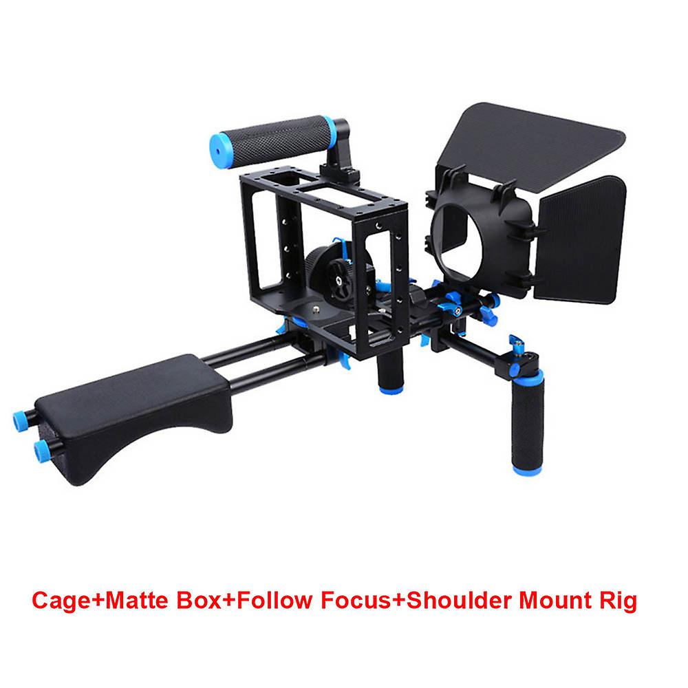 DSLR Rig Camera Cage Kit Shoulder Stabilizer System Video Rig for Canon 5D Mark III IV 6D 7D Nikon D7200 Sony A7 GH5 GH4
