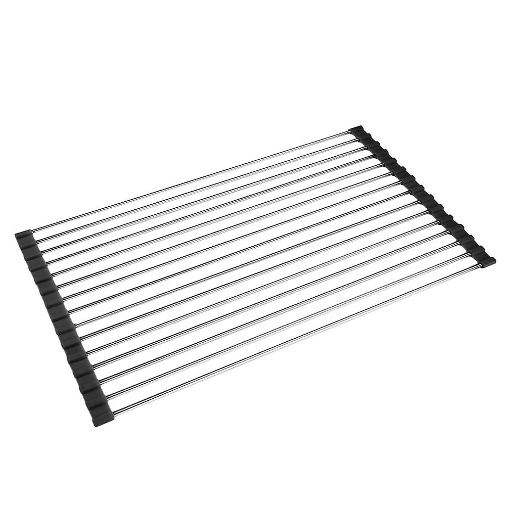 Sink Storage Dish Drying Rack Holder Fruit Vegetable Drainer Kitchen Black