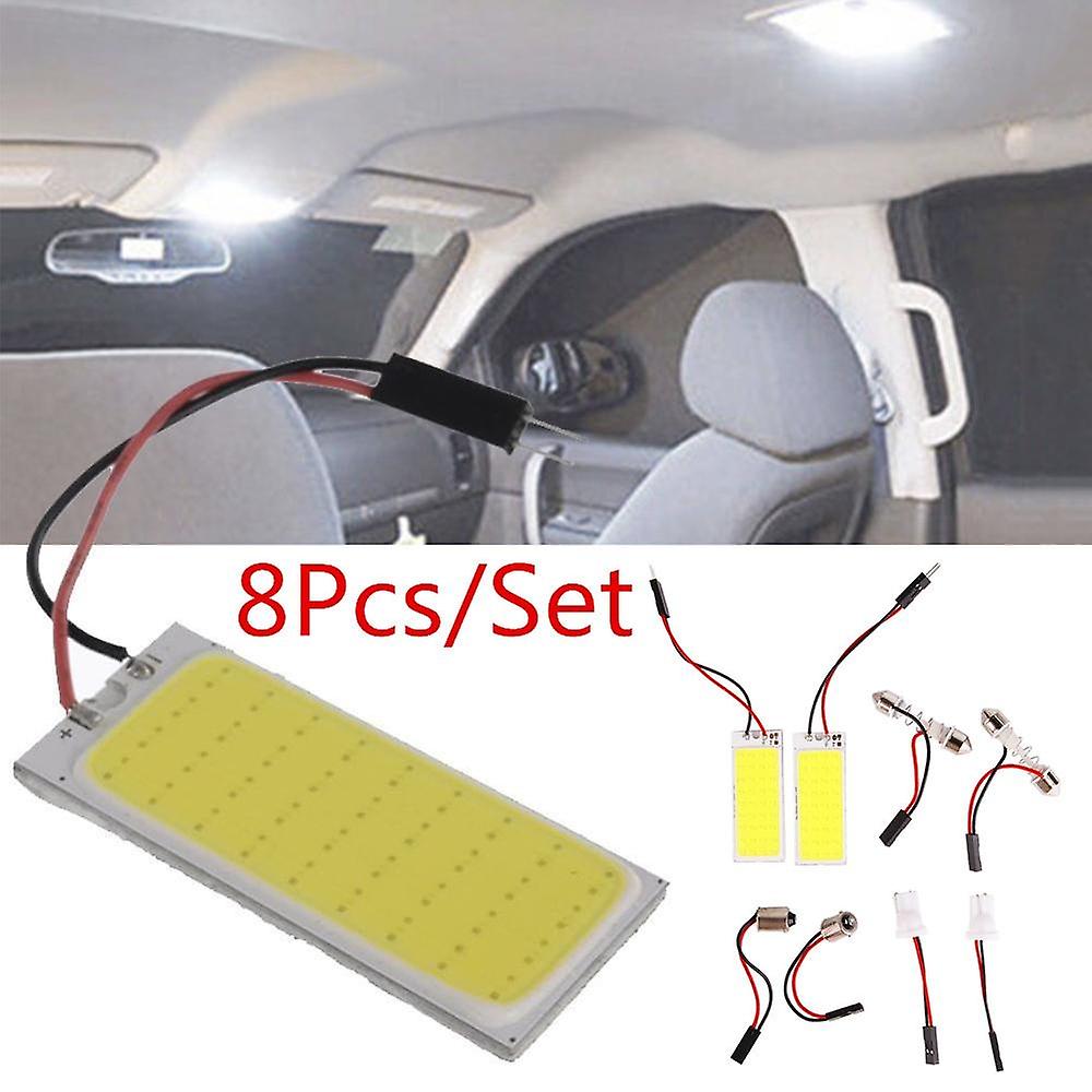 8pcs οδηγημένα σπαδίκια επιτροπή φω'τα DC12v εσωτερικό αυτοκίνητο θόλος λαμπτήρα ανάγνωσης λαμπτήρων διακοσμητικά 12v οδήγησε φως