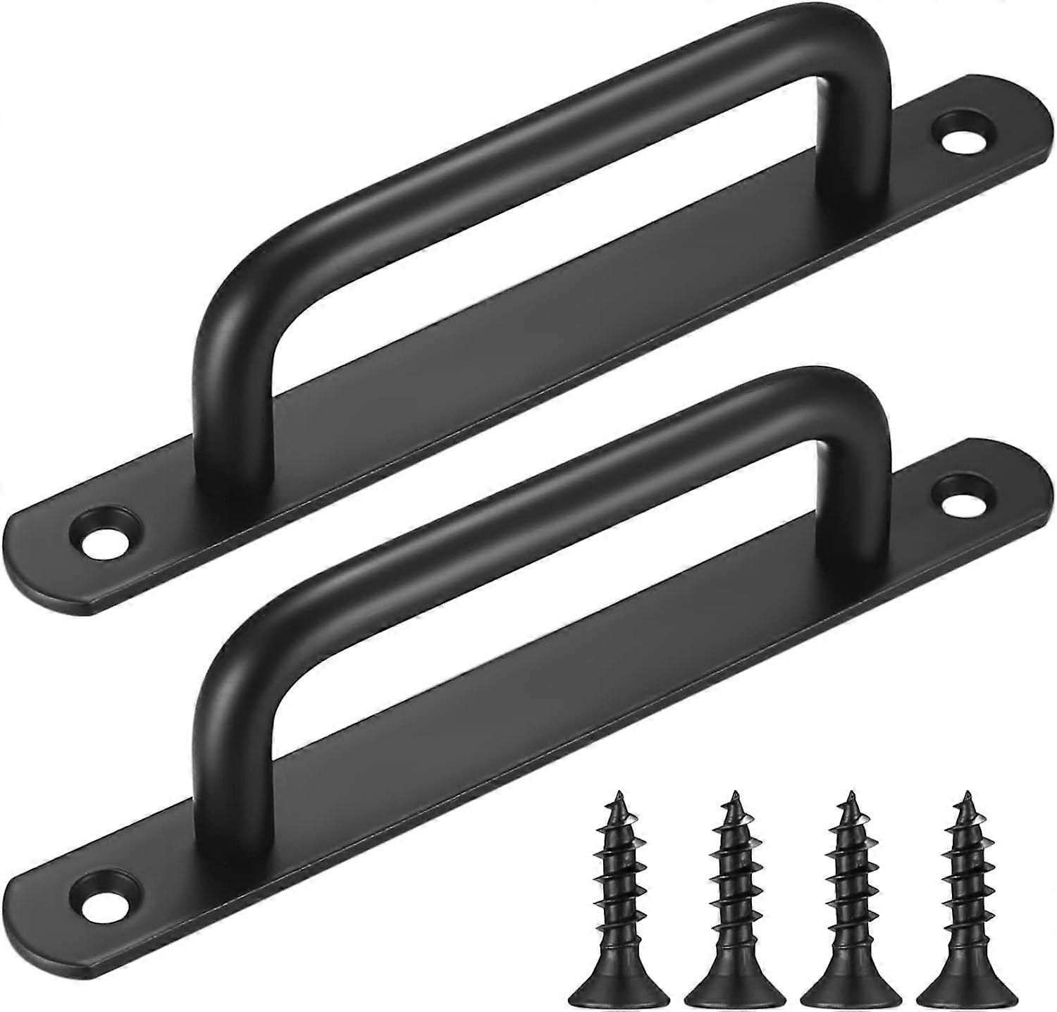 Noire160mm2 Pices Poigne de Porte de Grange Coulissante,Traction