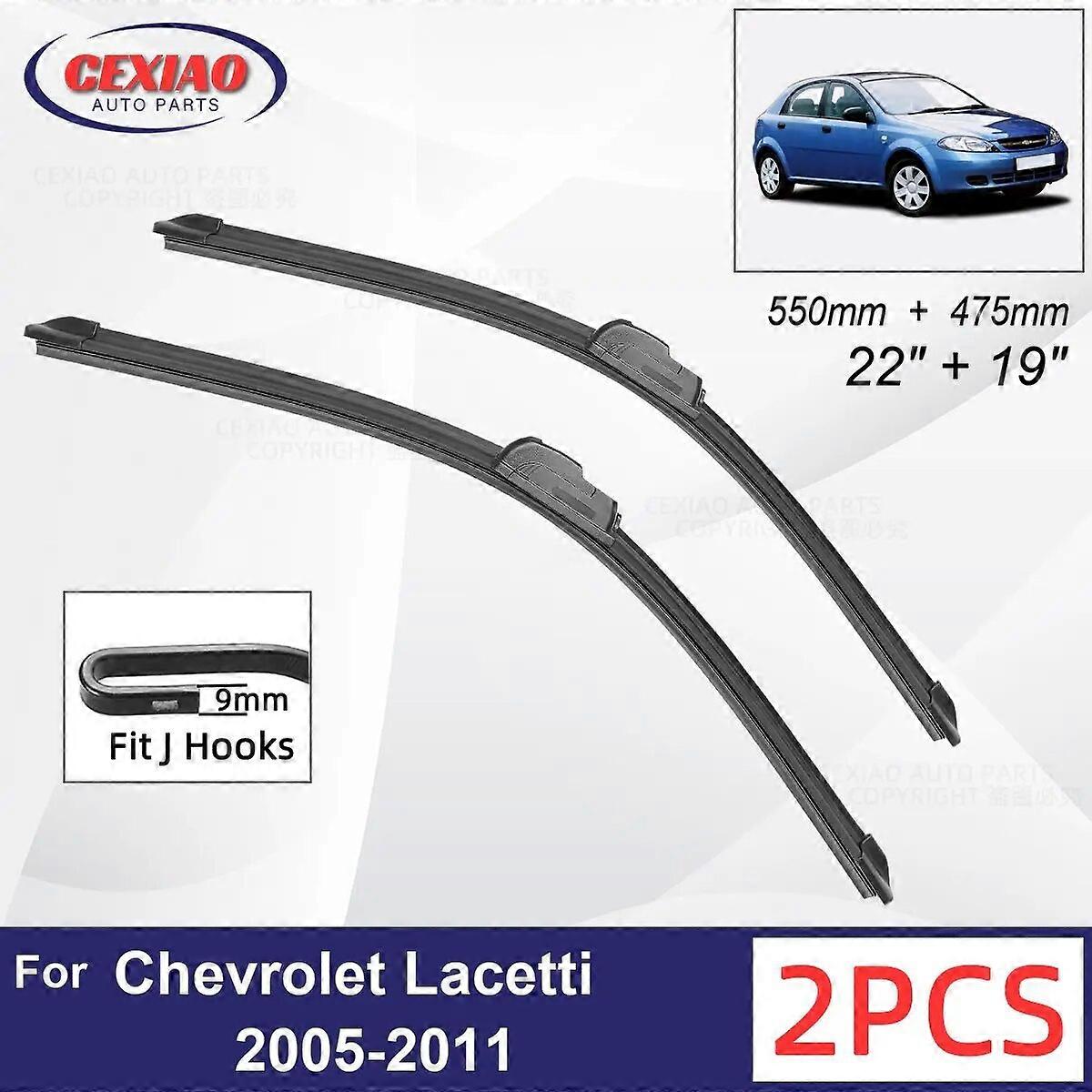 Car Wiper For Chevrolet Lacetti 2005~2011 Front Wiper Blades Soft Rubber Windscreen Wipers Auto Windshield 22"+19" 550mm + 475mm FN9U6096