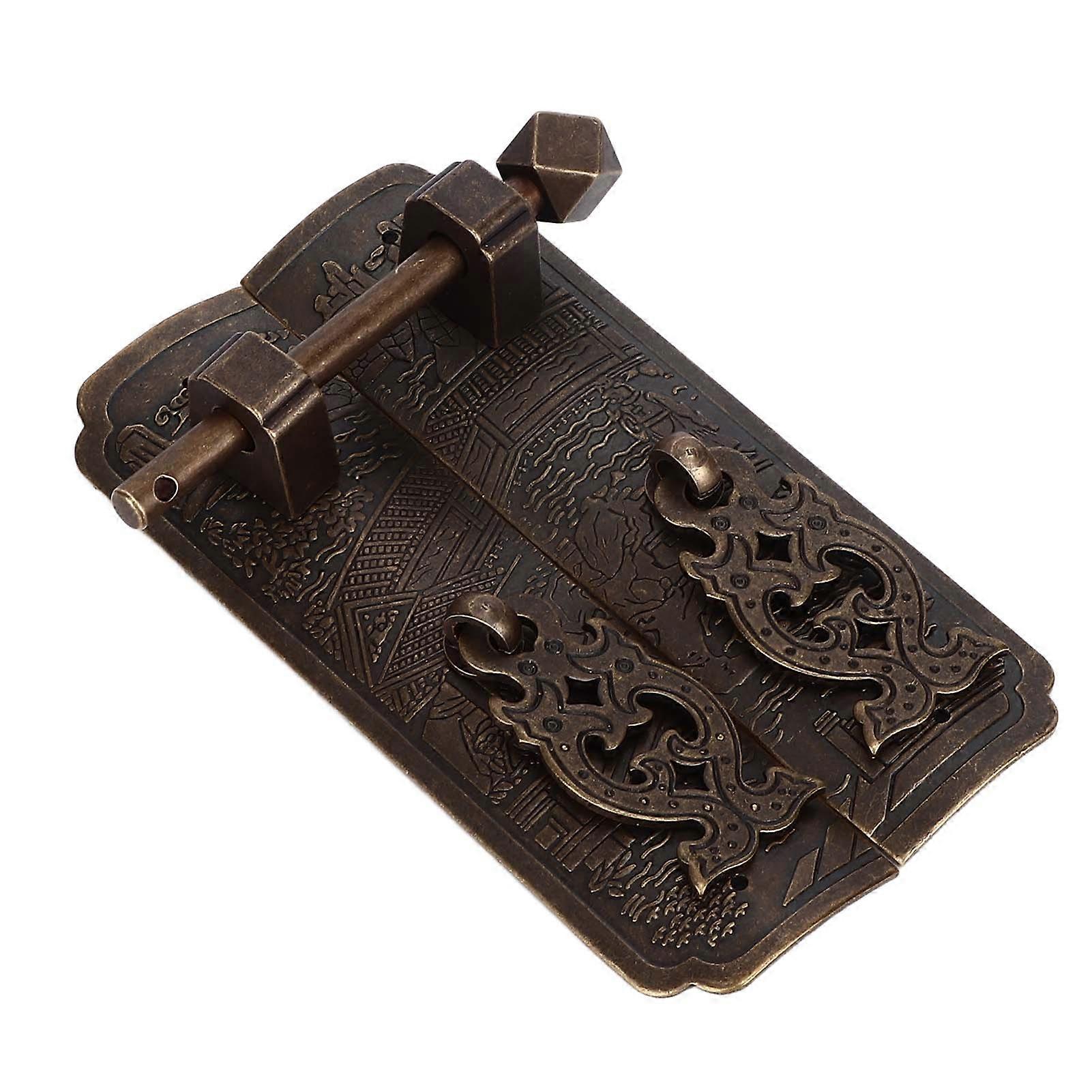 Antique Brass Drawer Pendant Pulls 12x7cm Engraved Handle