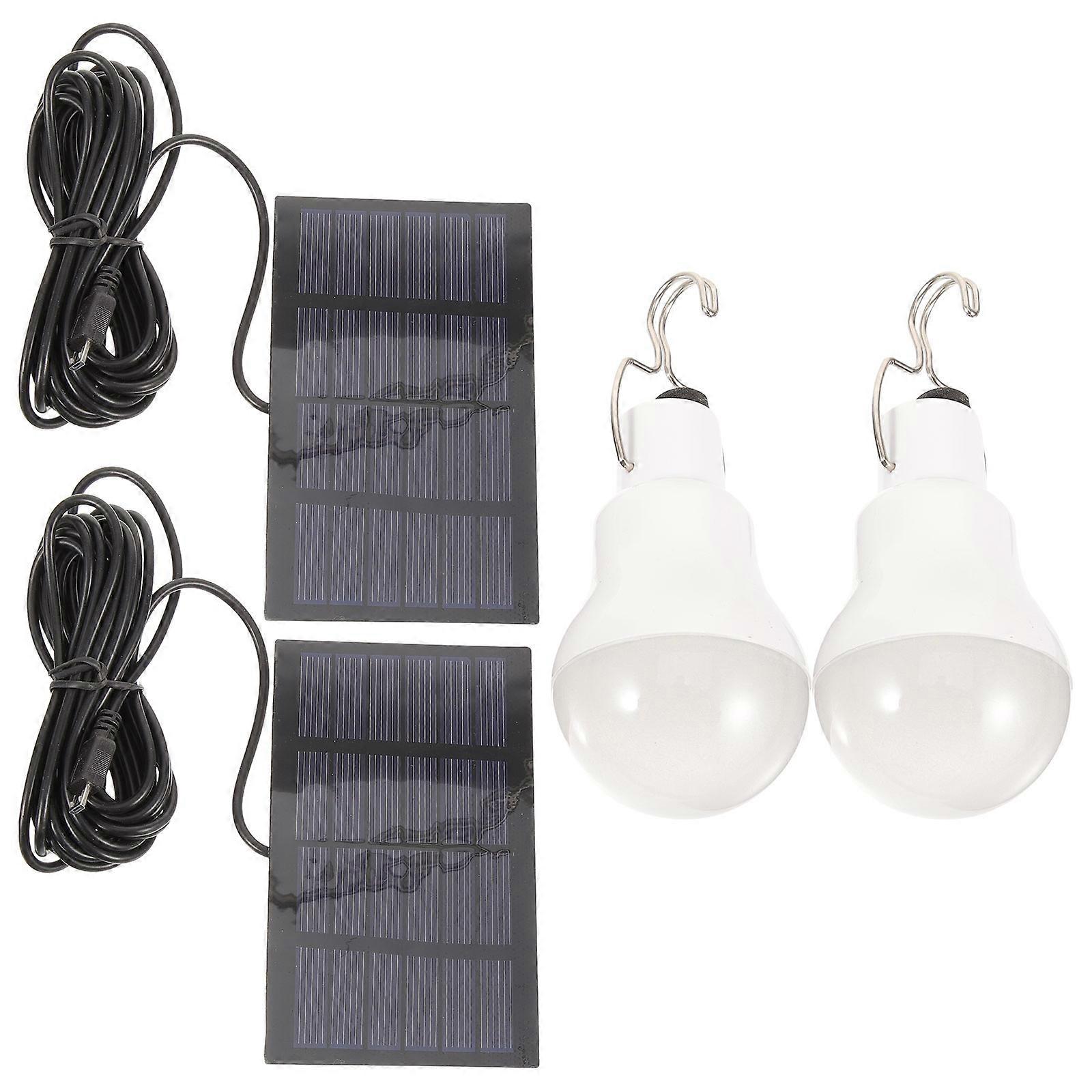 2pcs Solar Powered Light Solar Light Indoor Home Solar Powered Chicken Coop Light