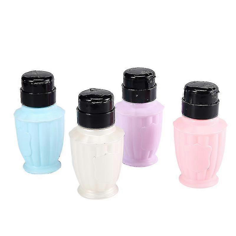 Nail Pumping Bottle Push Down Empty Lockable Pump Dispenser Bottle For Nail Polish And Makeup Remover