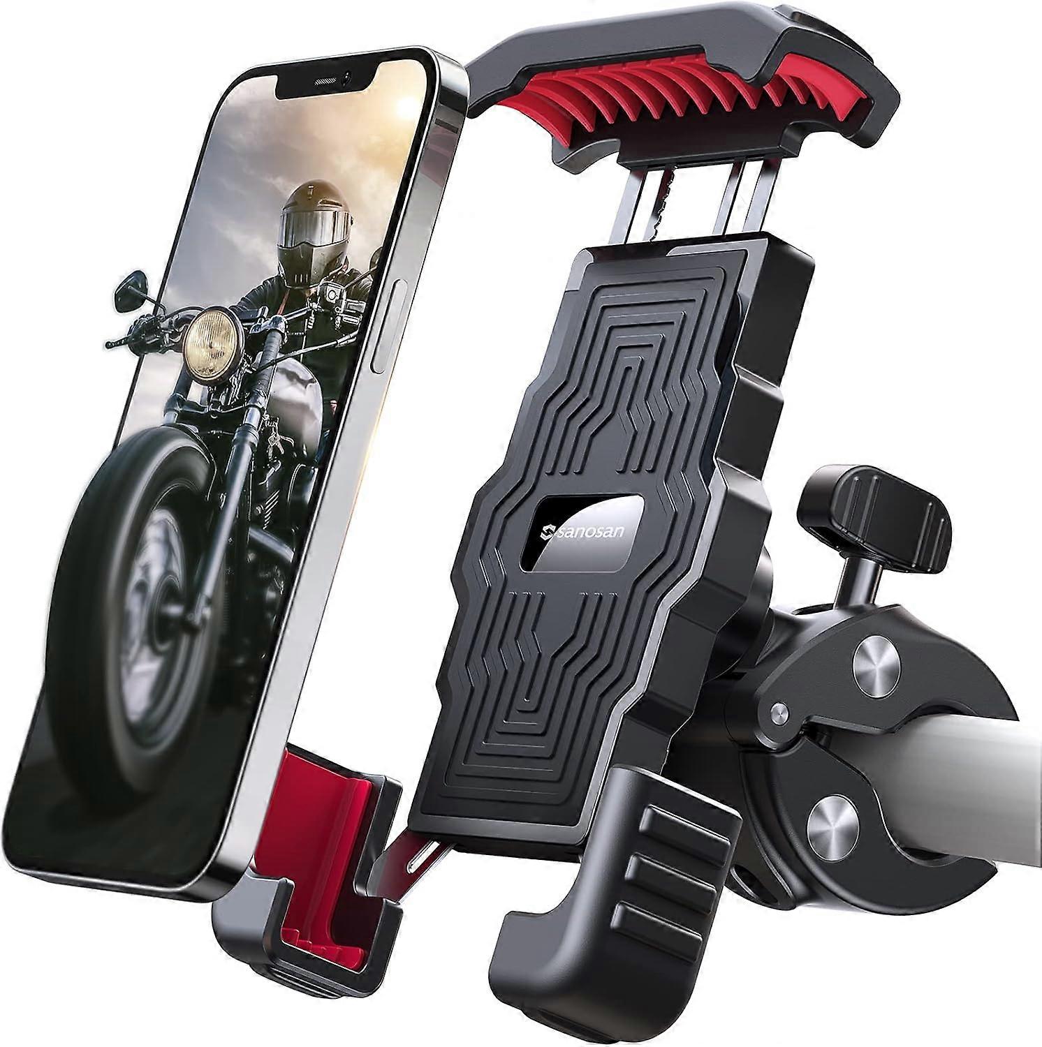 One-Push Motorcycle Phone Mount,15s Quickly Install,1 Second Automatically Lock & Release,High-Speed Secure Switch,Bike Accessories for Motorcycle,Wid