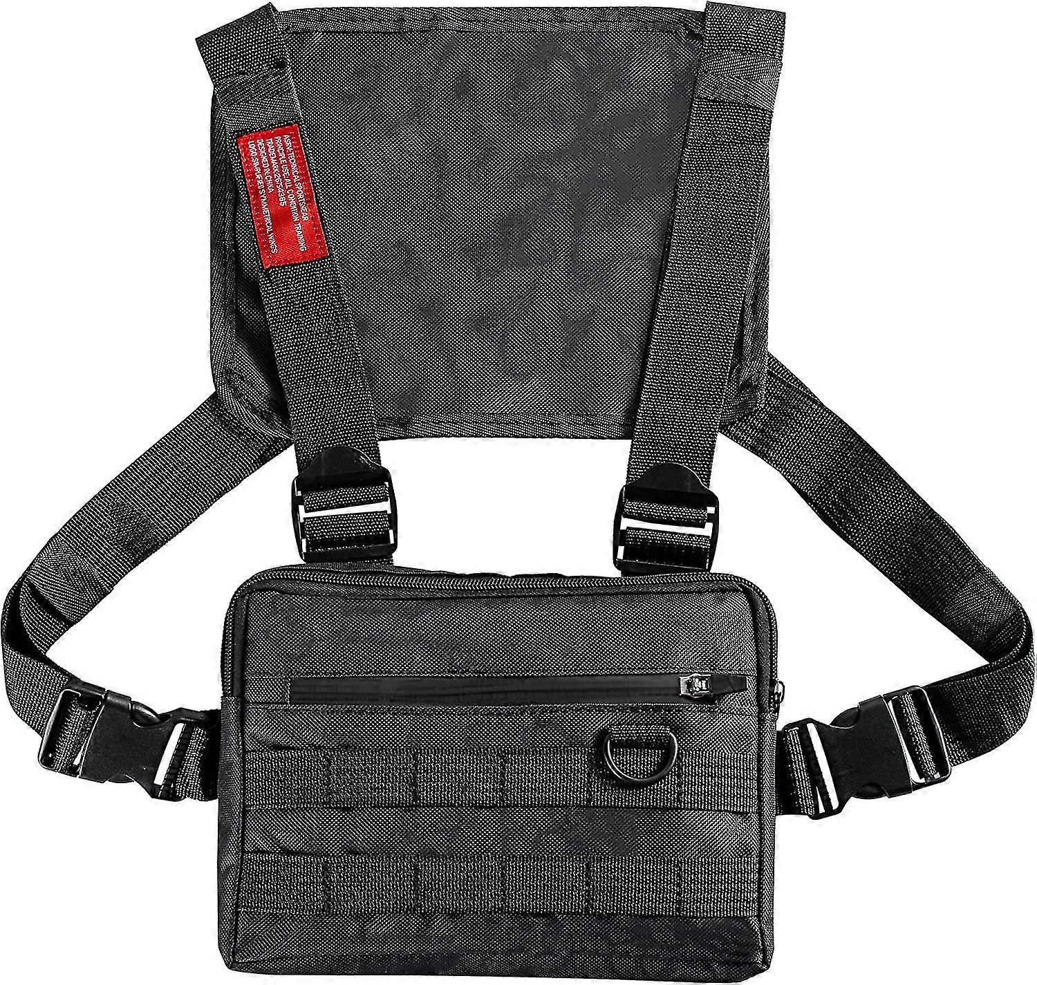 תיק חזה עמיד במים חיצוני לגברים, חבילת חזה Edc טקטית, נרתיק חזה קל משקל לריצה, רכיבה על אופניים tw