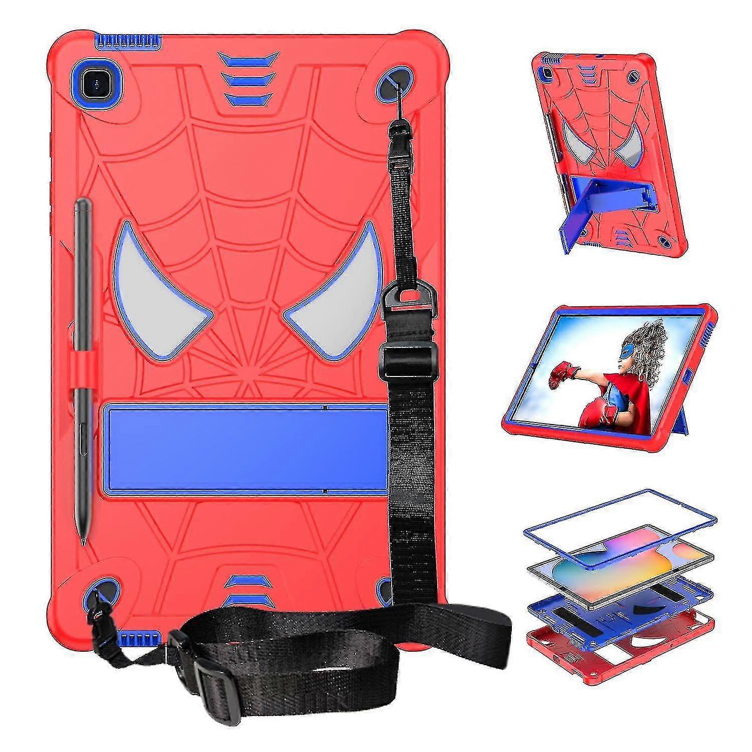 For Samsung Galaxy Tab S6 Lite/S6 Lite (2022) P610/P613/P615/P617/P619 Spider Web Case PC+Tablet Cov