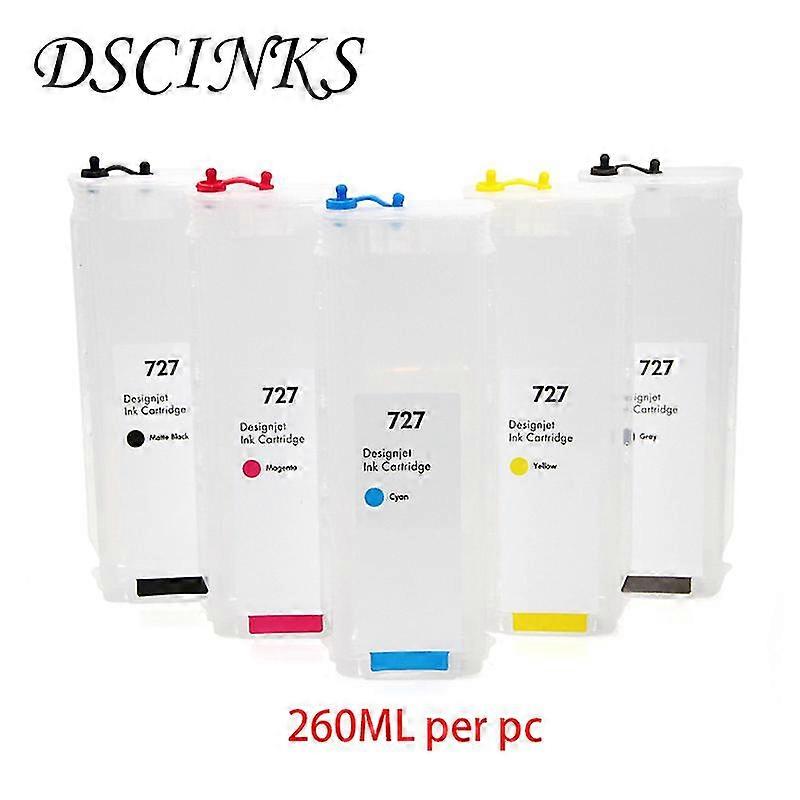 unique Empty Refillable Cartridge Without Chip For HP 727 C1Q12A B3P23A B3P19A B3P20A B3P21A B3P24A T920 T1500 T2500 T930 T1530 T2530