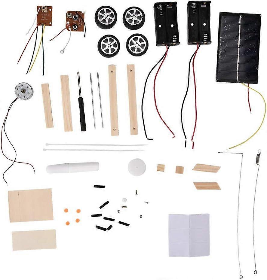 Ensemble de modle de voiture, DIY assembl solaire RC jouet tlcommande lectrique voiture pour les tudiants Science ducation Experimental Car Kit vhicul