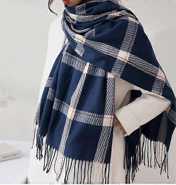 1PCS blue winter sweet plaid warm scarf