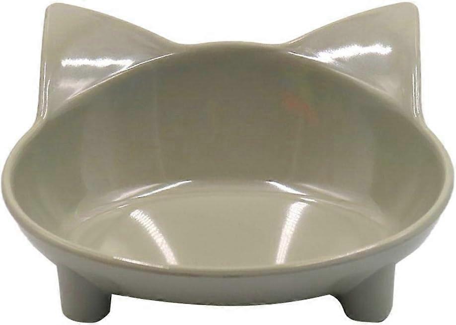 グレー浅いキャットボウルフラットマウスキャットボウル子猫キャットボウル滑り止めウォーターメラミンボウル