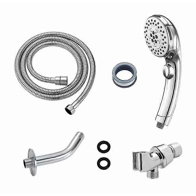 Bathroom household multifunctional hand-held button shower set