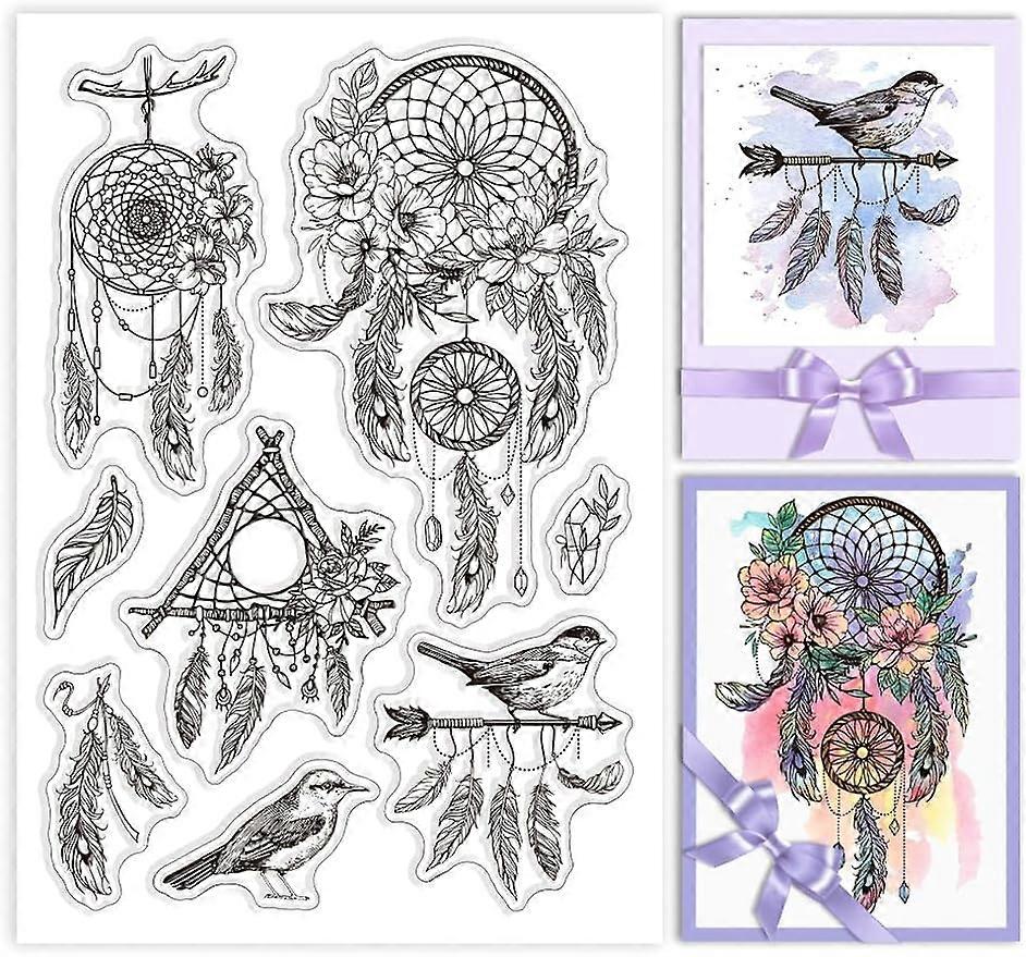 1Sheet Dream Catcher Silicone Clear Stamp Seals