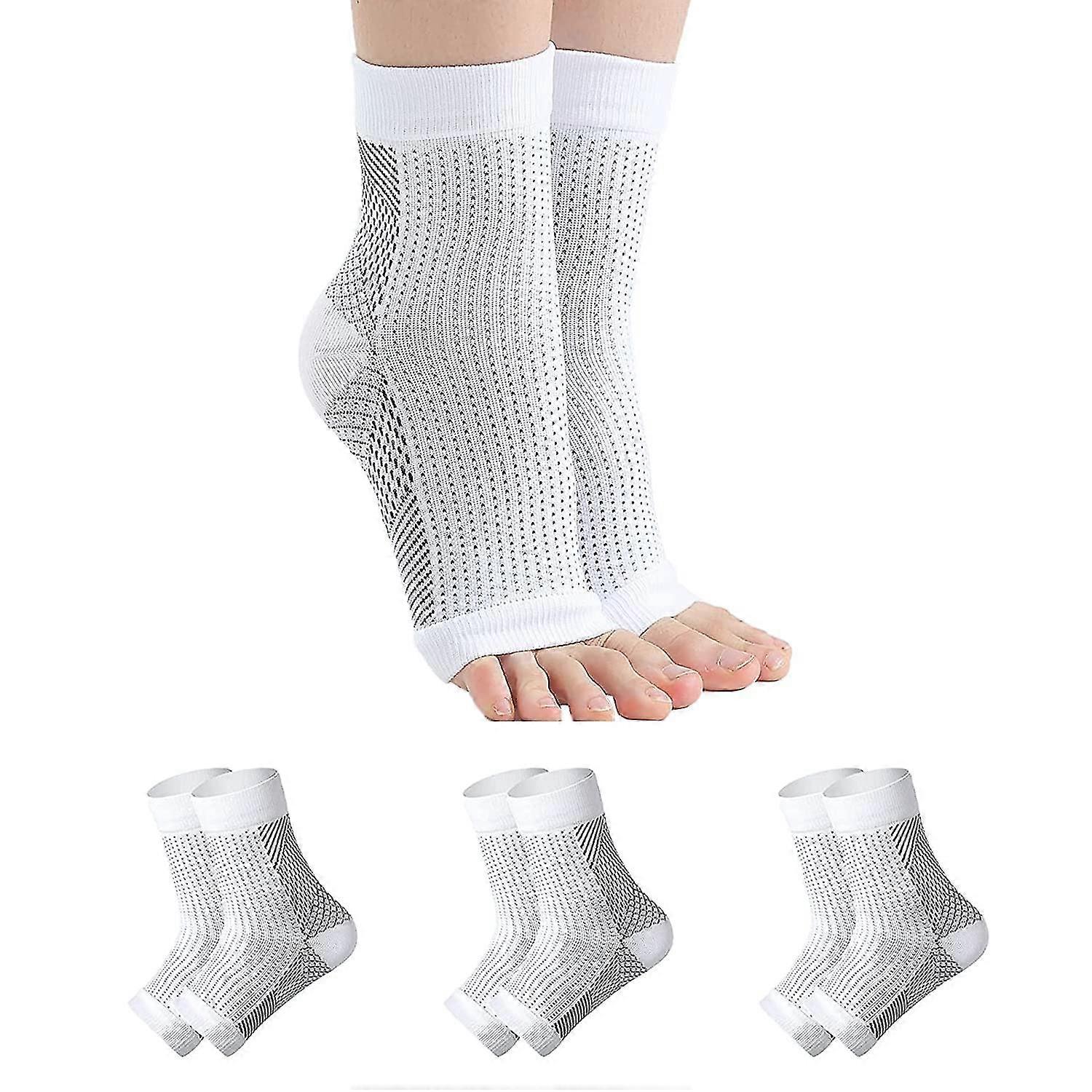 3 Pairs Neuropathy Socks, Ankle Brace Socks And Tendonitis Compression Socks,plantar Fasciitis,neuropathy