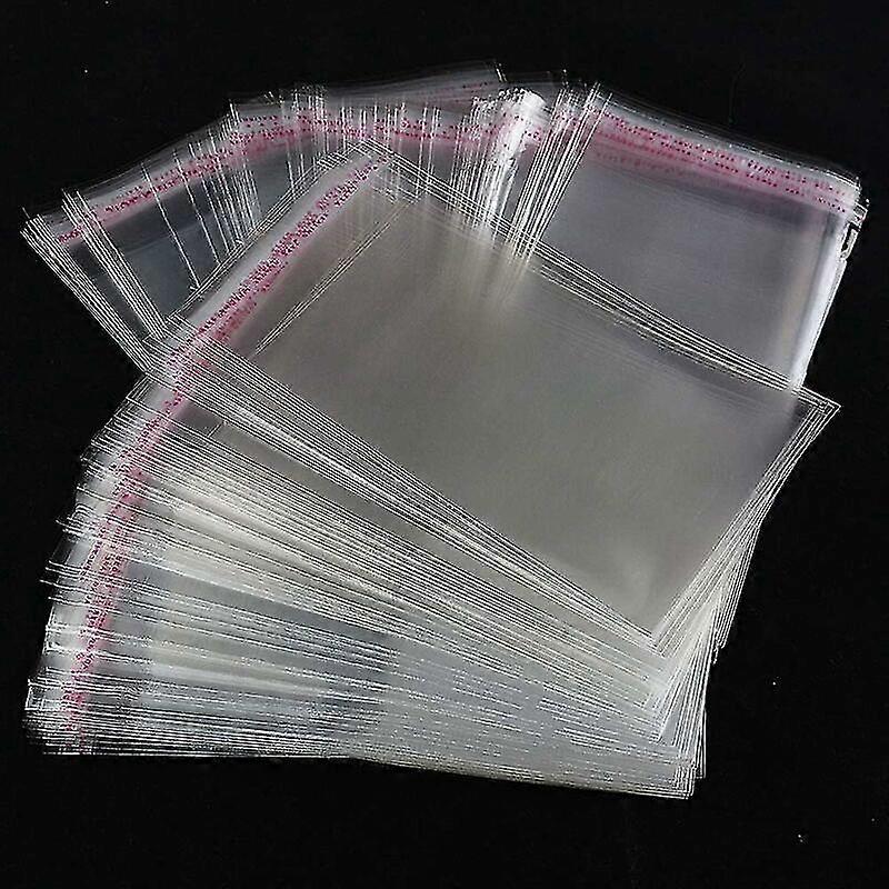 SL. عبوة GT من 200 كيس بلاستيكي شفاف من السيلوفان مع إغلاق لاصق 12 × 18 سم