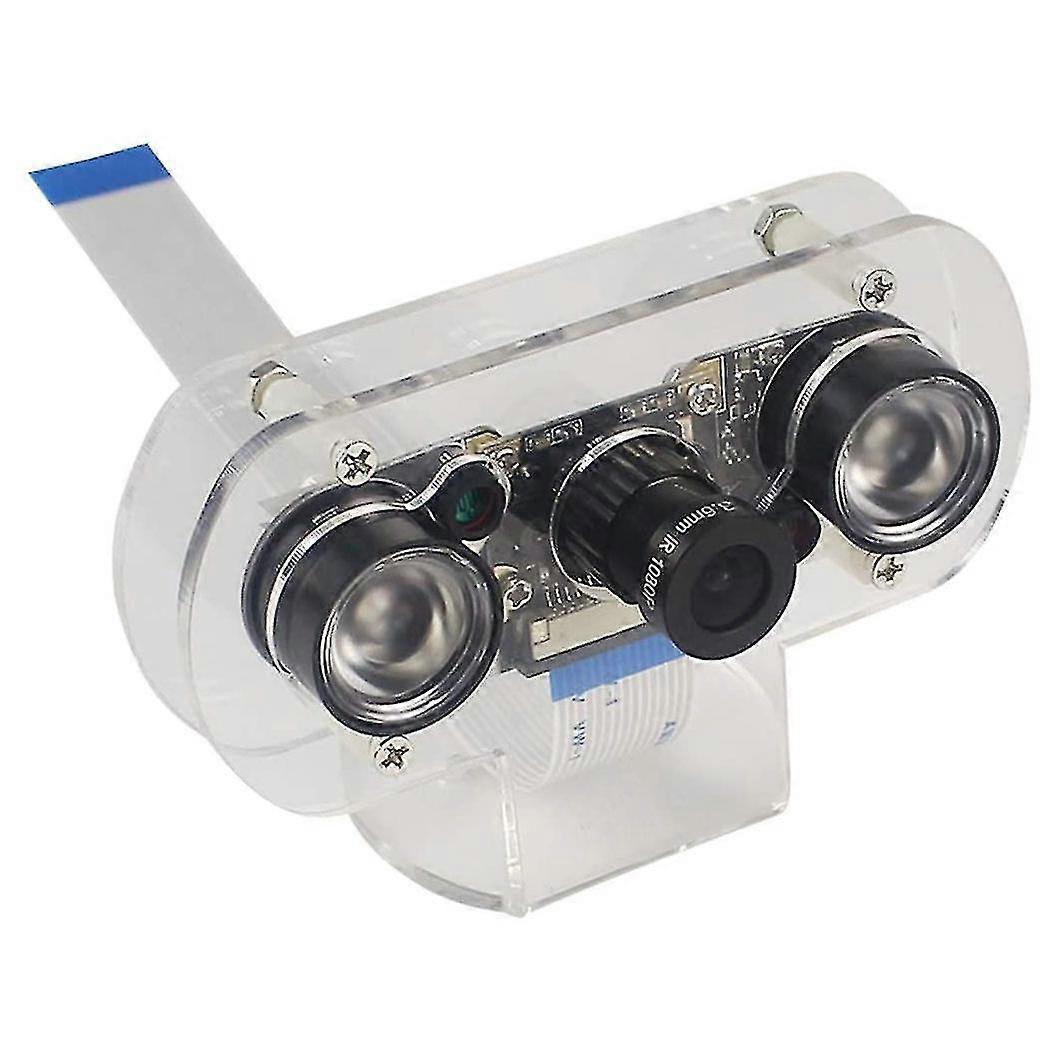 5mp Camera Module For Raspberry Pi 4b/3b+/3b/2b Infrared Night Vision 1080p Camera With Holder Case